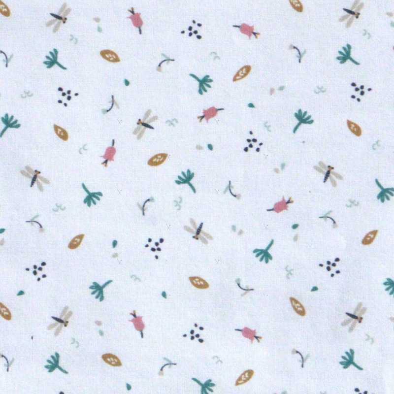 Coated  Cotton JEIADE White / Green Multicolored